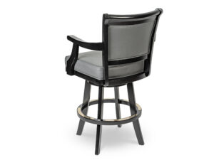 grey leather bar stool