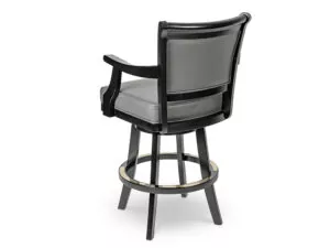 grey leather bar stool