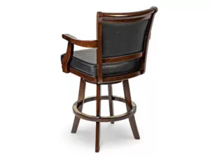 Black leather bar stool