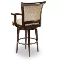 Bar stool with flax fabric