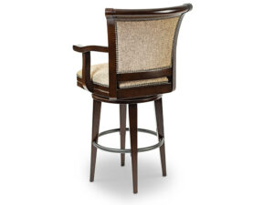 Bar stool with flax fabric