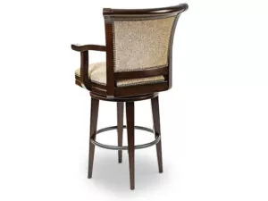 Bar stool with flax fabric