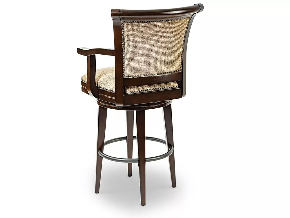 Bar stool with flax fabric