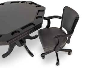 Black Poker Table with chair