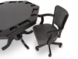 Black Poker Table with chair