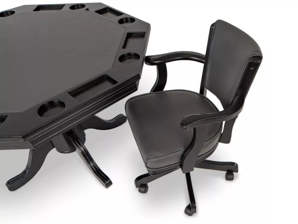 Black Poker Table with chair