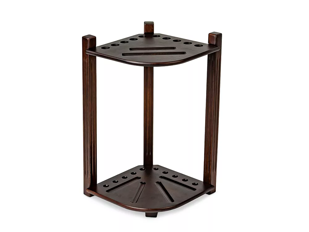 corner pool cue storage rack