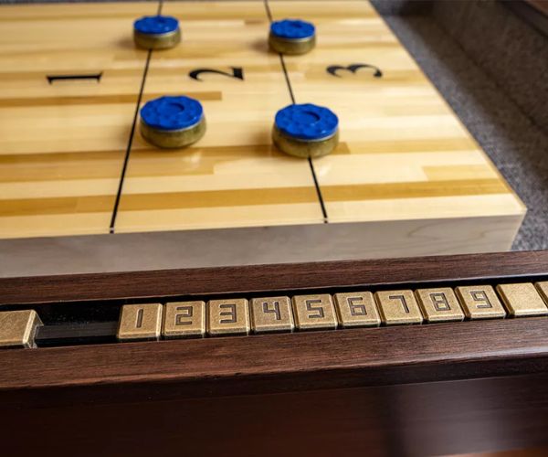 CROWN ME Solid Wood Shuffleboard Scorer - Classic Abacus Style Score Keeper