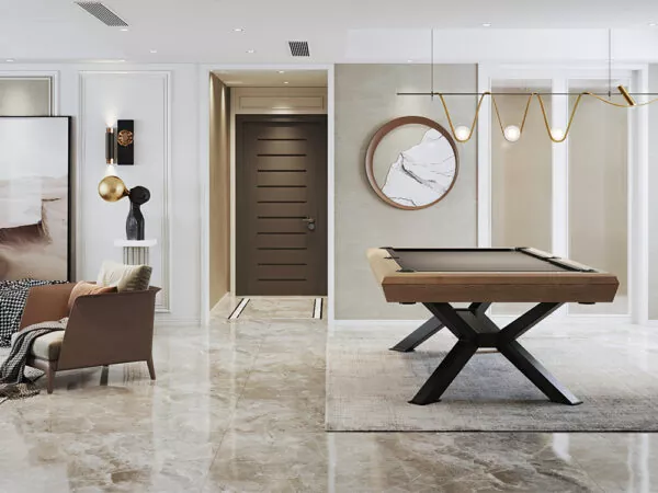 Lincoln Room setting Take care of pool table | Modern Lincoln Pool table - Presidential Billiards