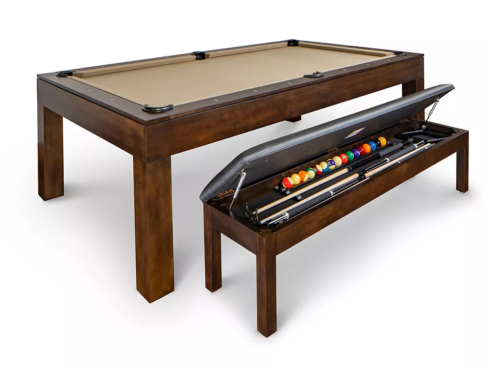 Convertible Pool Table with open bench