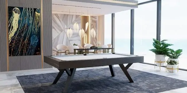 Modern Billiard Tables | Tyler pool table in living room