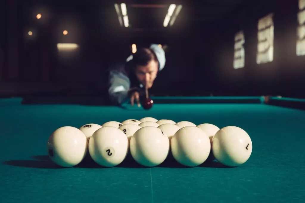 Man playing pool