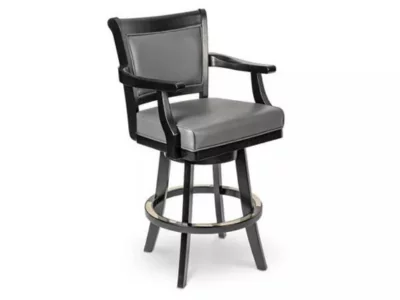 Black & Gray Bar Stool With Back