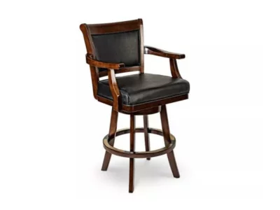 Espresso & Black Bar Stool With Back