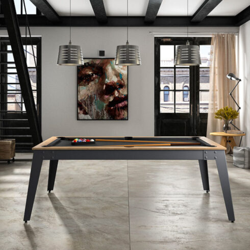 Steel ambiance pied gris cadre chene