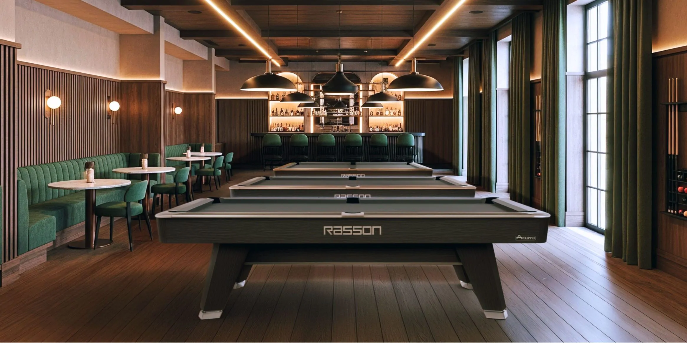 Acurra Pool Hall Role of Luxury Pool Tables